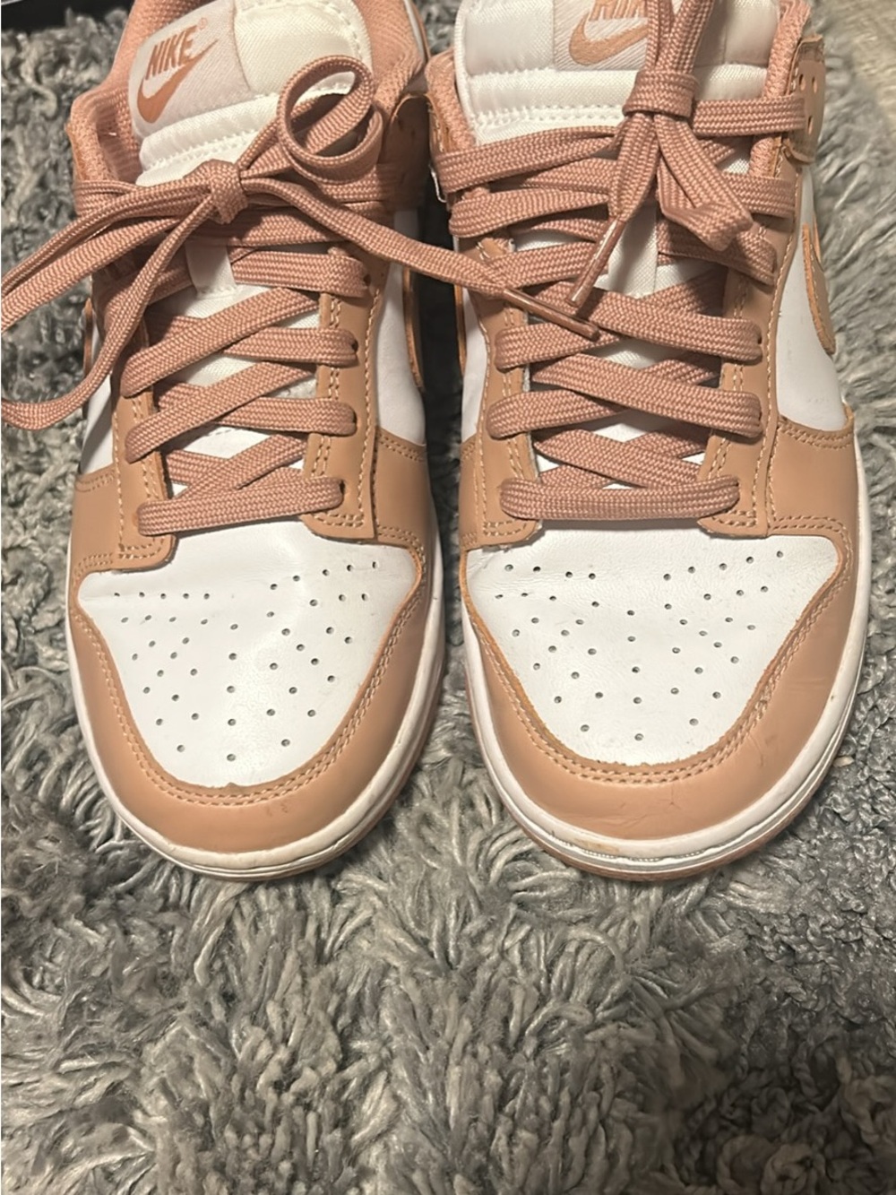 Nike Women’s Low-Top Sneakers in Blush Pink and White